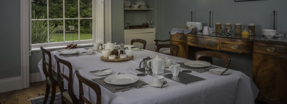 Guests can enjoy breakfast in our stunning dining room